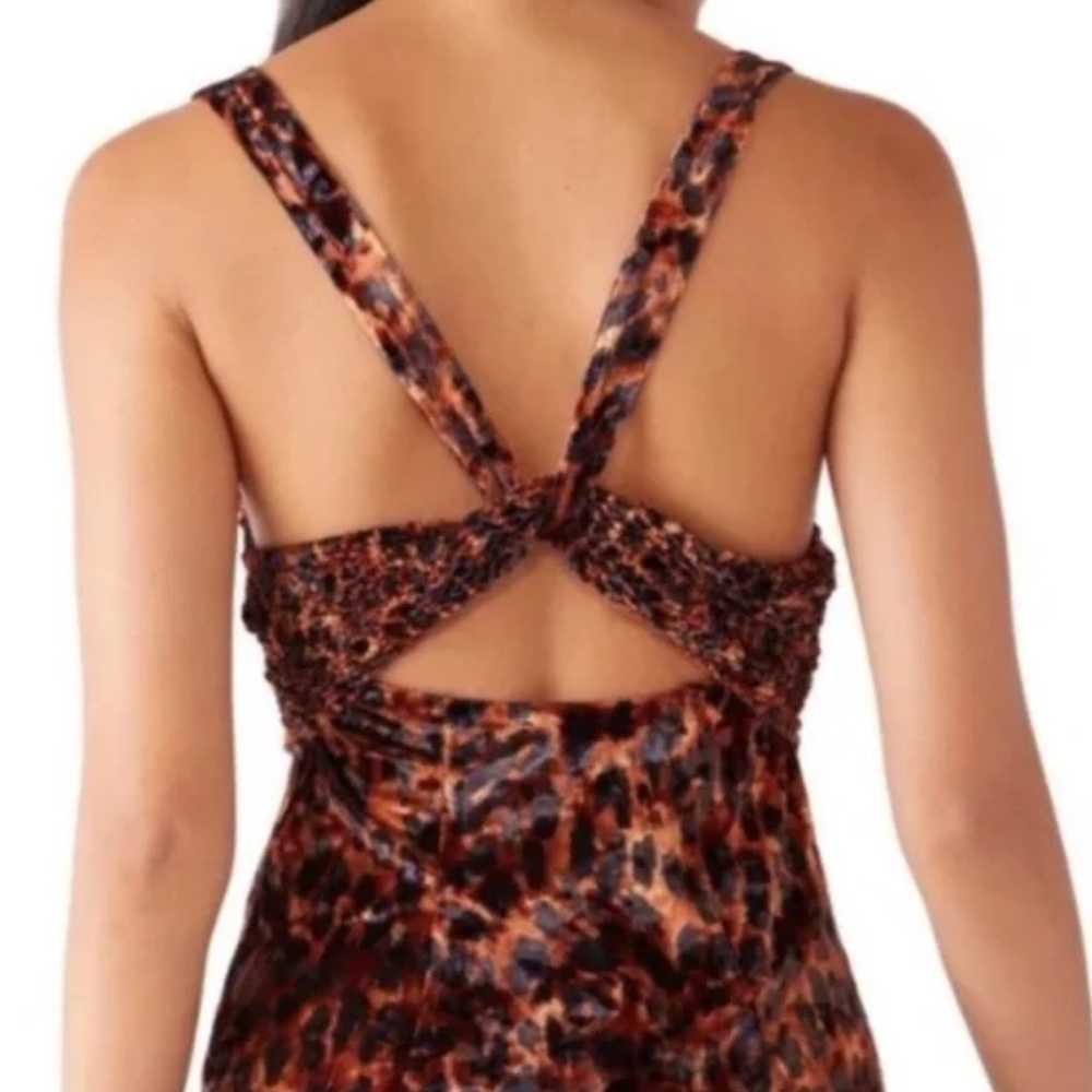 1990s Buffy the Vampire Slayer Crushed Velvet Mini Leopard Practical Magic Dress - Picture 4 of 13
